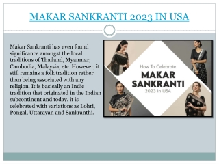 MAKAR SANKRANTI 2023 IN USA