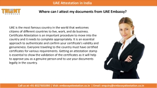 Complete information about UAE attestation in India