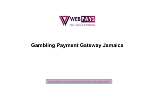 Gambling Payment Gateway Jamaica