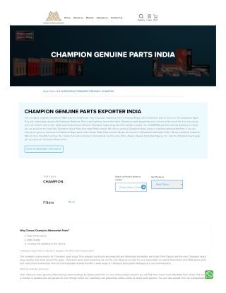 Choose Champion Spare Parts with some genuine reason