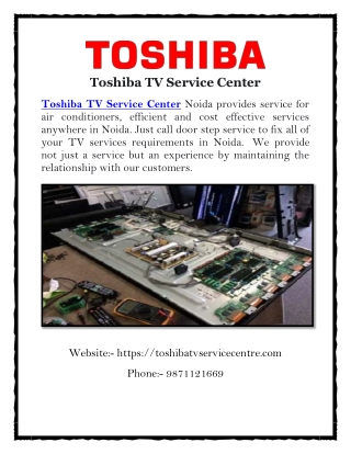 9871121669 | Toshiba TV Service Center | Toshiba