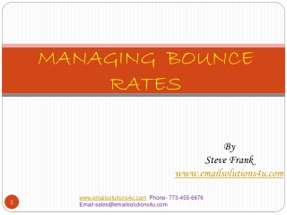 MANAGING BOUNCE RATES