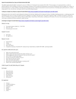 Organic Peroxide Market