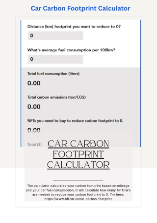 Car Carbon Footprint Calculator