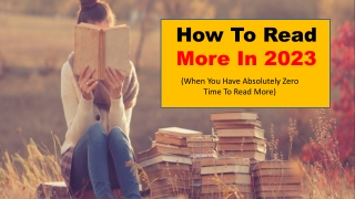 How to Read More in 2023