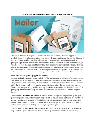 Custom Mailer Boxes