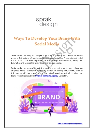 Ways To Develop Your Brand With Social Media