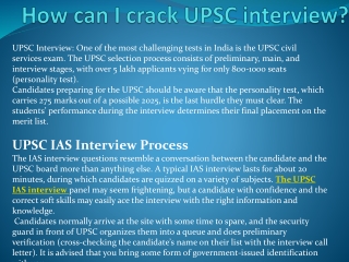 How can I crack UPSC interview