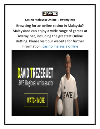 Casino Malaysia Online