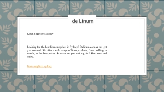 Linen Suppliers Sydney   Delinum.com.au