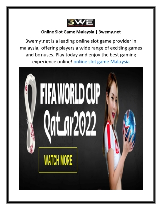 Online Slot Game Malaysia