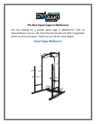The Best Squat Cages In Melbourne