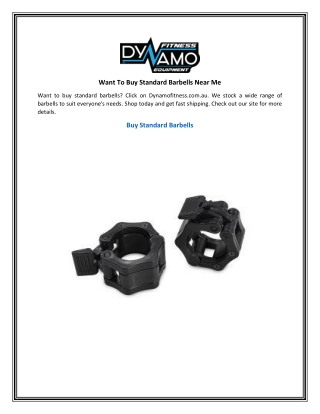 Want To Buy Standard Barbells Near Me