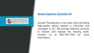 Dental Implant in Columbia, Lexington, SC