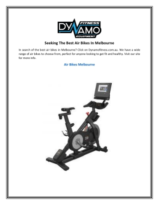 Seeking The Best Air Bikes In Melbourne
