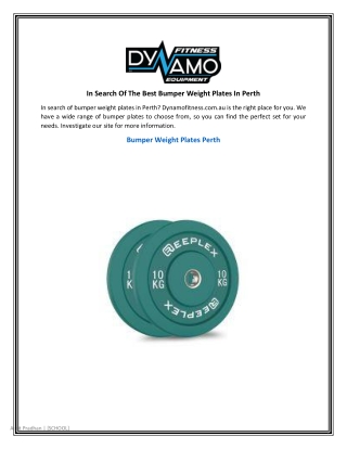 In Search Of The Best Bumper Weight Plates In Perth