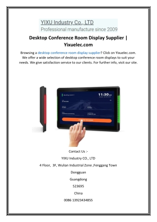 Desktop Conference Room Display Supplier  Yixuelec.com