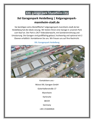 Xxl Garagenpark Heidelberg  Xxlgaragenpark-mannheim-stadt.de