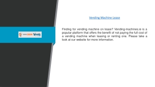 Vending Machine Lease | Vending-machines.ie