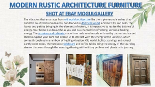 MODERN RUSTIC ARCHITECTURE FURNITURE