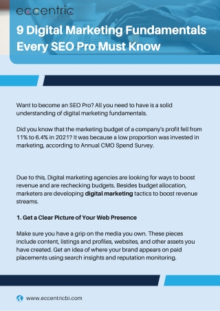 9 Digital Marketing Fundamentals Every SEO Pro Must Know