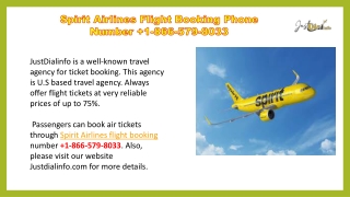 Spirit Airlines Flight Booking Number  1-866-579-8033