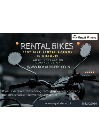 Best Bike on Rent in Siliguri