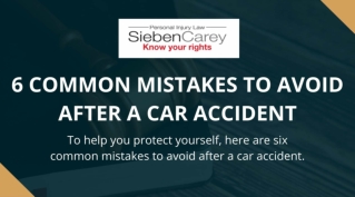 6 Common Mistakes to Avoid After a Car Accident