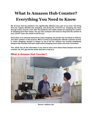 What Is Amazon Hub Counter? Everything You Need to Know