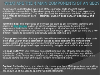 What Are The 4 Main Components Of An SEO