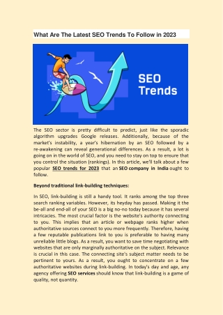 What Are The Latest SEO Trends To Follow in 2023