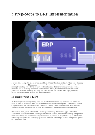 5 Prep-Steps to ERP Implementation