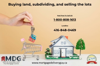 Buying land, subdividing, and selling the lots - Mortgage Delivery Guy