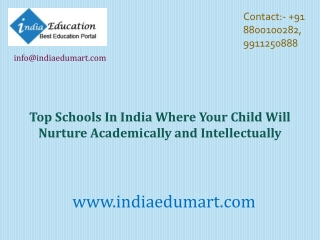 Schools In India Where Your Child Will Nurture Academically