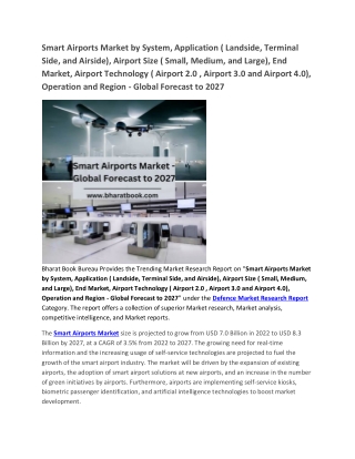 Smart Airports Market - Global Forecast to 2027