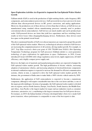 GaN Epitaxial Wafers Market