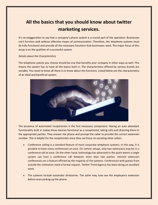 All the basics that you should know about twitter marketing services