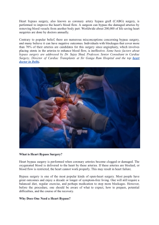 Heart Bypass Surgery_ Purpose & Procedure