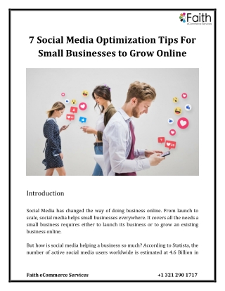 7 Social Media Optimization Tips For Small Businesses to Grow Online