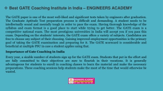 Best GATE Coaching Institute in India