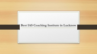 Best ias coaching institute in lucknow