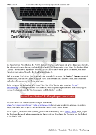 FINRA Series-7 Exam, Series-7 Tests & Series-7 Zertifizierung