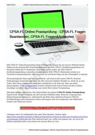 CPSA-FL Online Praxisprüfung - CPSA-FL Fragen Beantworten, CPSA-FL Fragen&Antworten