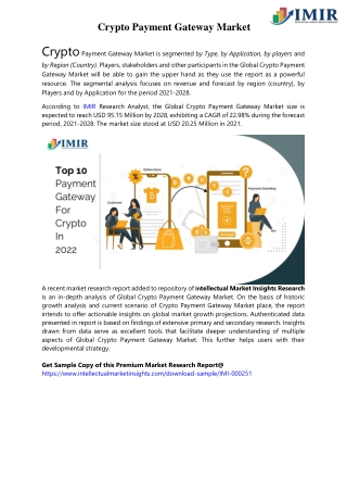 Trends Analysis of Crypto Payment Gateway Market Size in Global By Market Growth