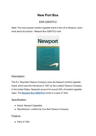Newport Box