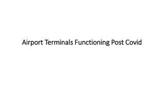 Airport Terminals Functioning Post Covid