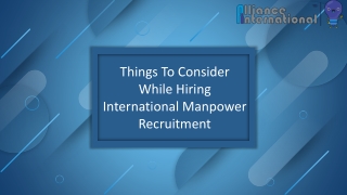 Things To Consider While Hiring International Manpower Recruitment