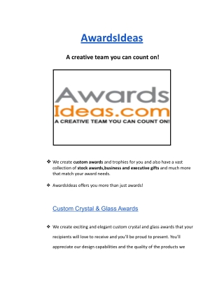 AwardsIdeas -Custom Crystal & Glass Awards