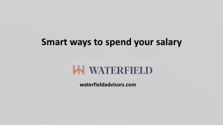 Smart ways to spend your salary