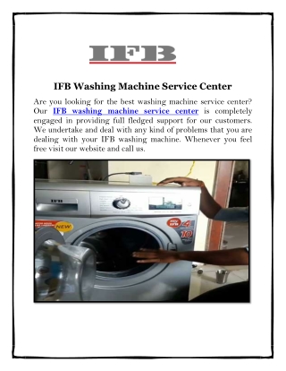 IFB Washing Machine Service Center